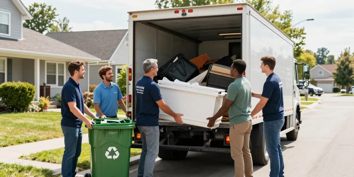 Junk Removal Ottawa services by trusted local providers, professional team loading items from a home, community-focused service.
