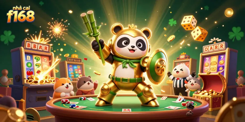 Experience the thrills at nhà cái f168 with a vibrant, engaging 3D casino scene.