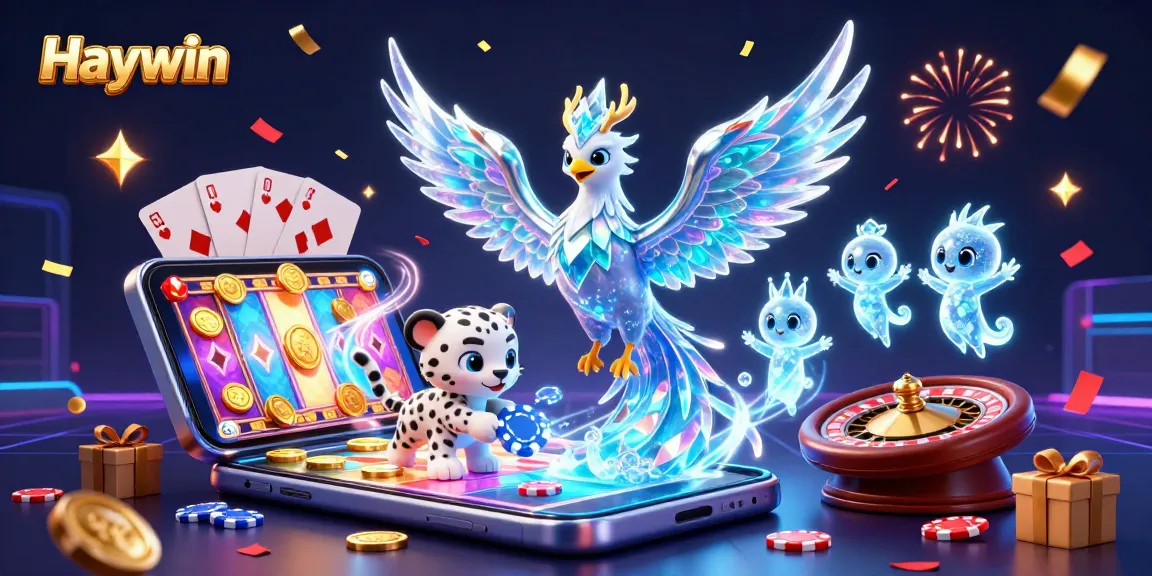 Experience thrilling moments at Haywin with an enchanting ice phoenix and fun gaming elements.