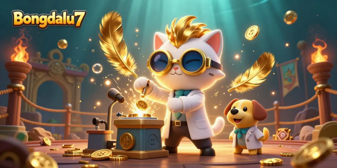 Bongdalu7 showcases an advanced live casino scene with mad scientist characters creating money.